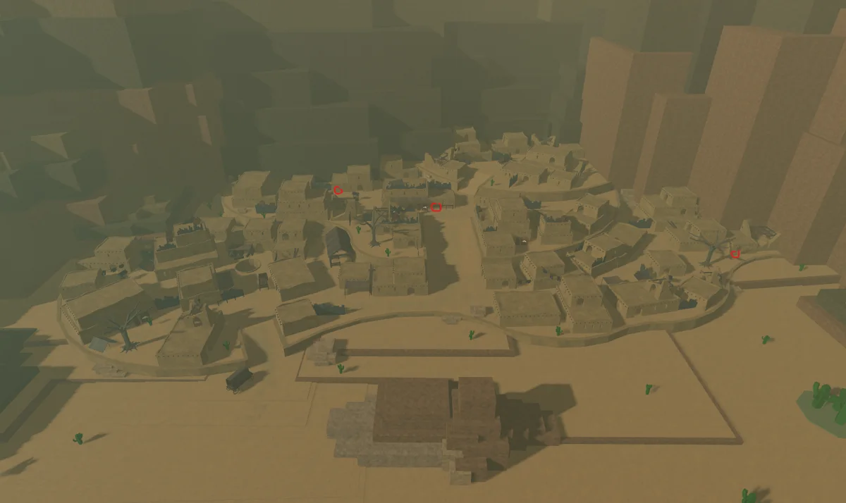 Sandtown spawn location in Bridger Western